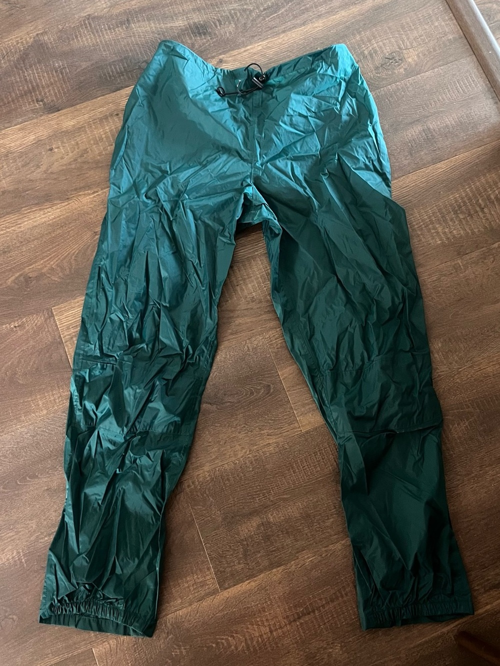 Vintage Red Ledge Teal Rain Pants with Red Logo Hiking Outdoors Size Large